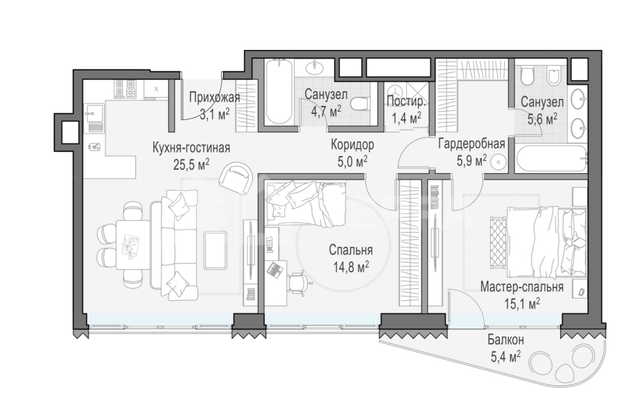 Объект ID 700000003 - Квартира