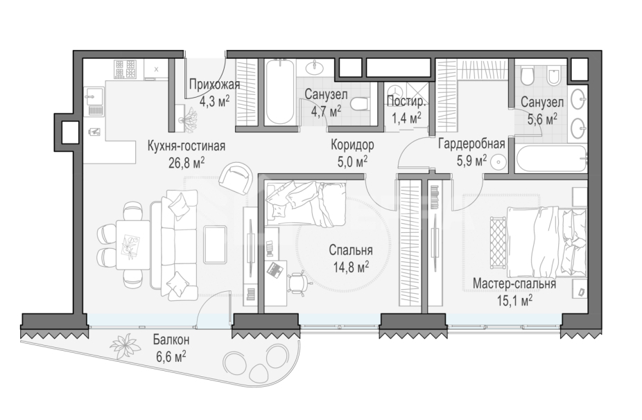 Объект ID 700000027 - Квартира